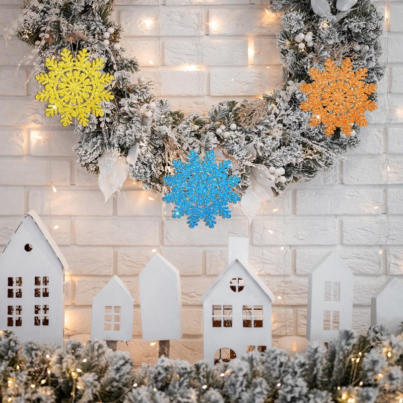 Sophena Wooden Christmas Snowflake Ornaments to Paint Christmas Winter Decoration Cutouts Unfinished 24PCS 3.5 inches, DIY Blank Unfinished Christmas Tree Ornament for Home Snowflakes Crafts Hanging - Image 3